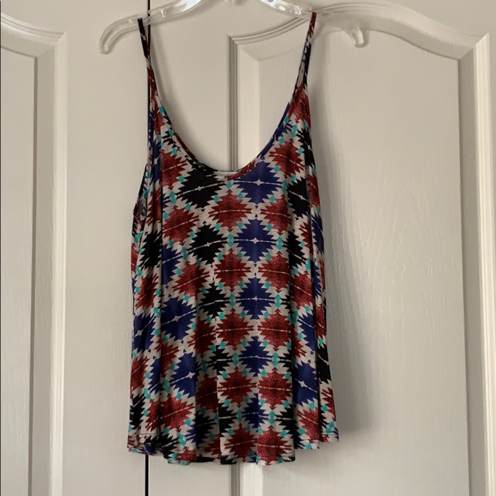 Flowy patterned tank top